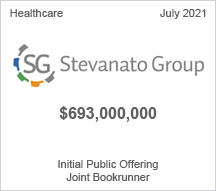 Stevanato Group - $693 million Initial Public Offering - Joint Bookrunner