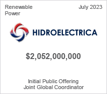 HIDROELECTRICA - $2.1 billion Initial Public Offering - Joint Global Coordinator