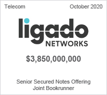 Ligado - $3.8 billion Senior Secured Notes Offering - Joint Bookrunner