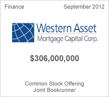 Western Asset Mortgage Capital Corp. $306 million Common Stock Offering