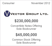 Vector Group Ltd. $230 million Convertible Notes Offering - $45 million Common Stock Offering