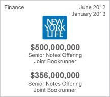 New York Life $500 million Senior Notes Offering - $356 million Senior Notes Offering