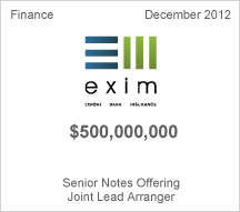EXIM $500 million Senior Notes Offering