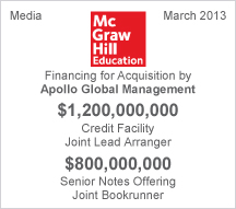 McGraw Hill $1.2 billion Credit Facility - $800 million Senior Notes Offering