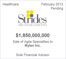 Strides $1.8 billion sale (pending)
