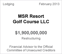 MSR Resort Golf Course LLC $1.9 billion restructuring